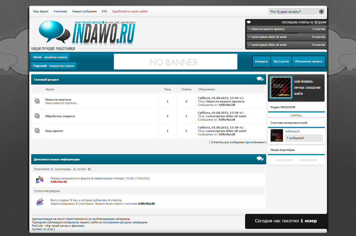 Indawo - шаблон для форума